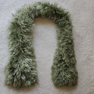 Green Fluffy short scarf